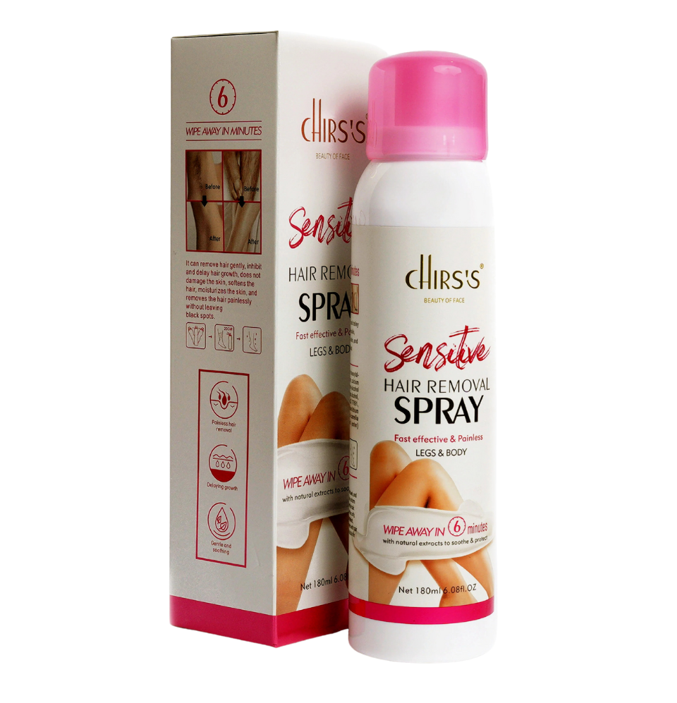 Chirs's Sensitive Hair Removal Spray Fast Effective & Painless For Legs & Body