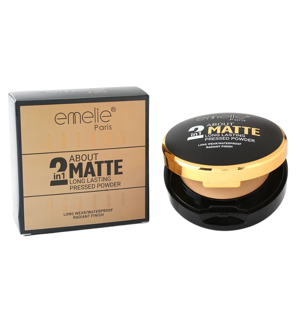 Emelie 2 in 1 Matte Pressed Powder