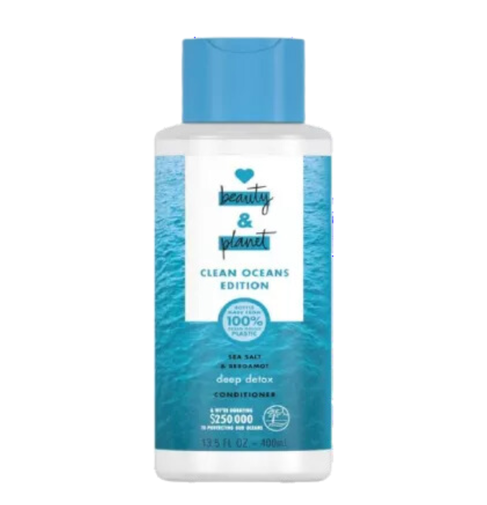 Love Beauty And Planet Marine Moisture Conditioner Clean Oceans Edition Blue-Green Algae & Eucalyptus Hydrating 13.5 oz