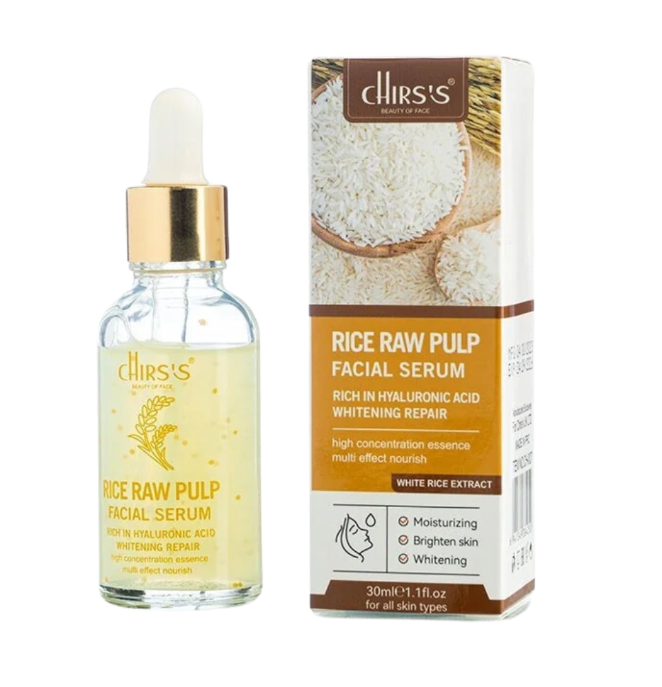 Chirs's Rice Raw Pulp Facial Serum Rich In Hyaluronic Acid Whitening Repair 30ml