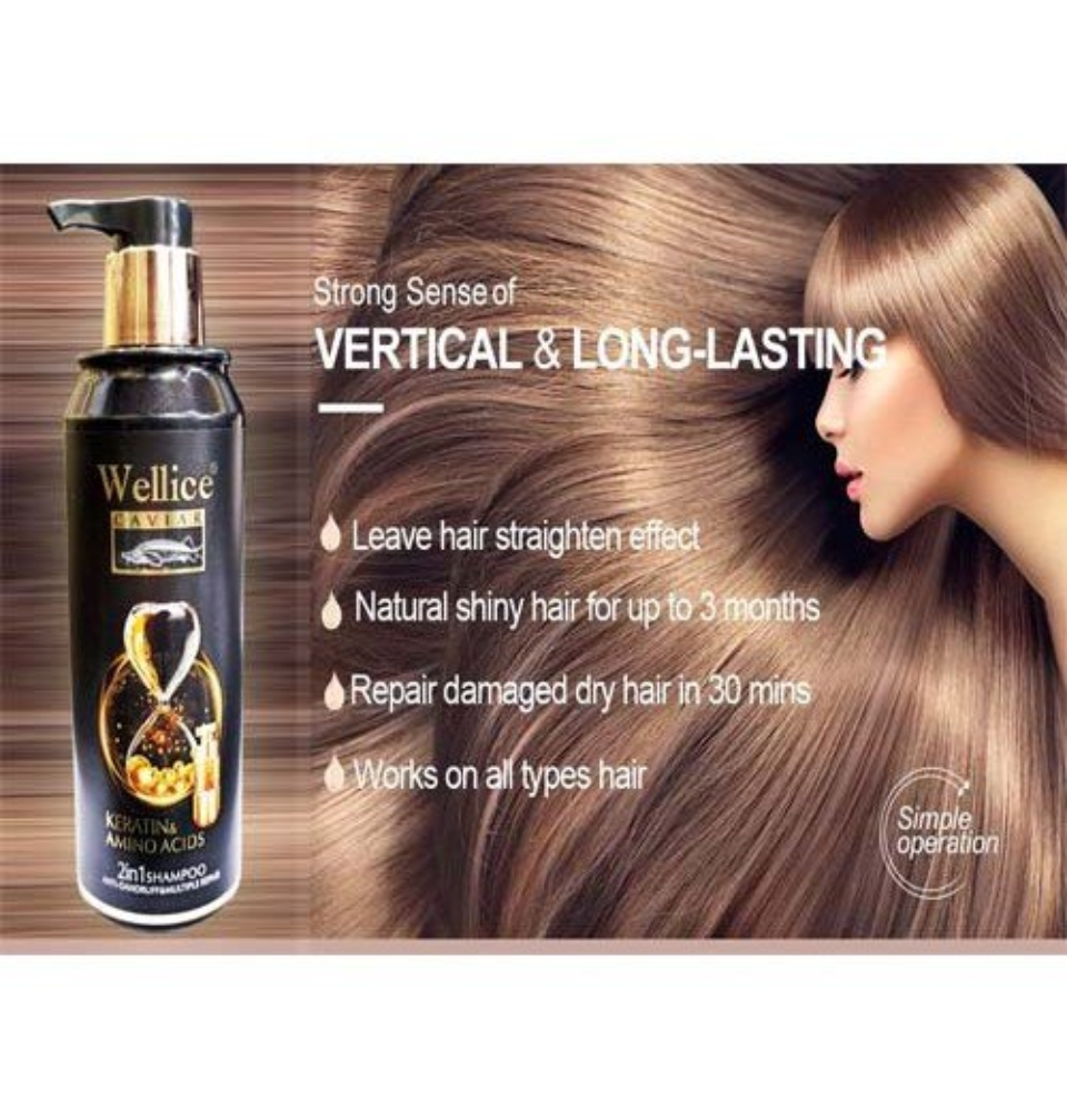 Wellice Caviar Keration & Amino Acids 2in1 Shampoo