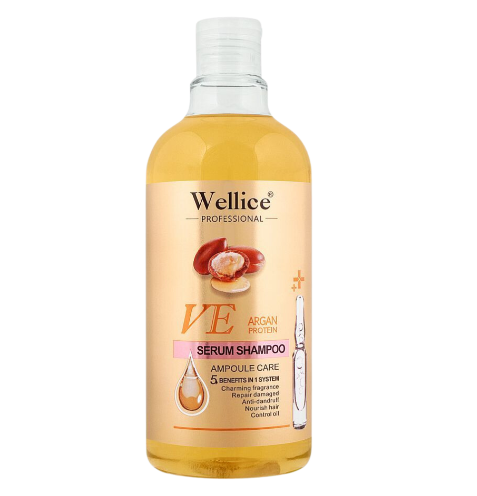 Wellice Professional VE Argan Protein Ampoule Care Serum Shampoo, 500ml