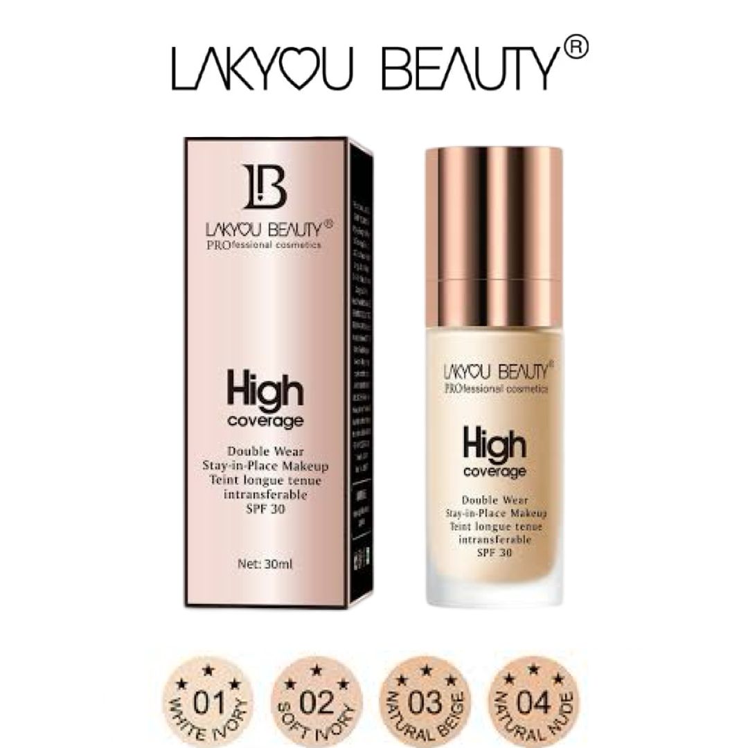 Lakyou Beauty High Coverage Foundation - 30ml